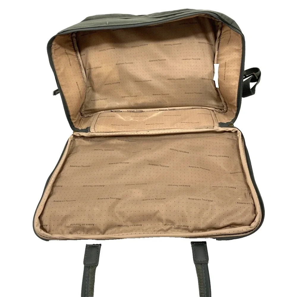 American Tourister Carry On Soft Side Overnight Luggage Tote Olive Color w/Strap